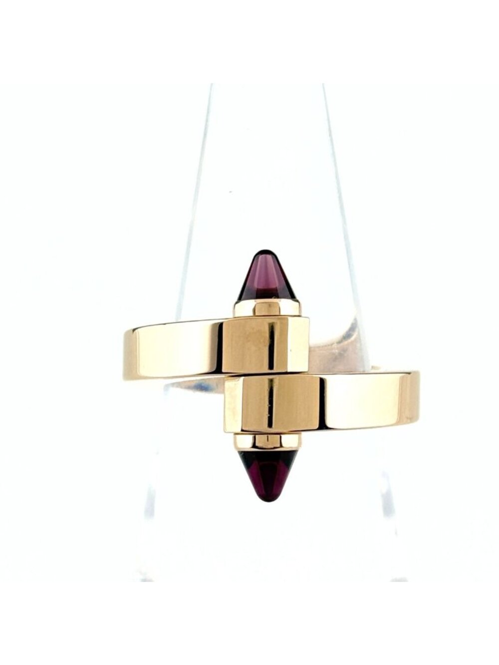 Cartier Menot Pink Gold Ring 750 Garnet
